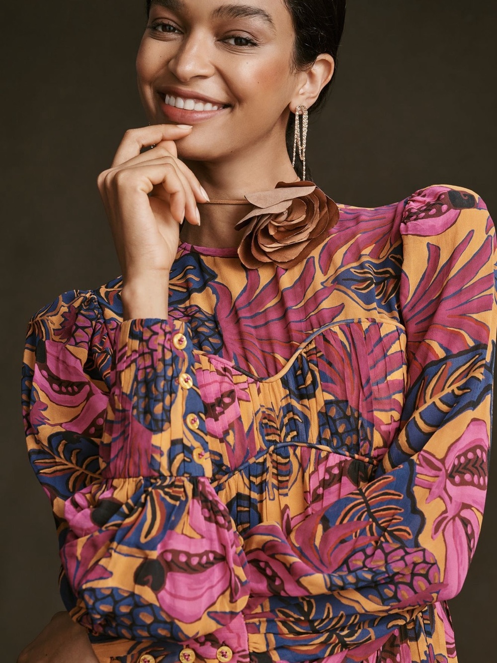 Farm Rio Fruit Dream Long-Sleeve
Mini Dress - Picture 2 of 4